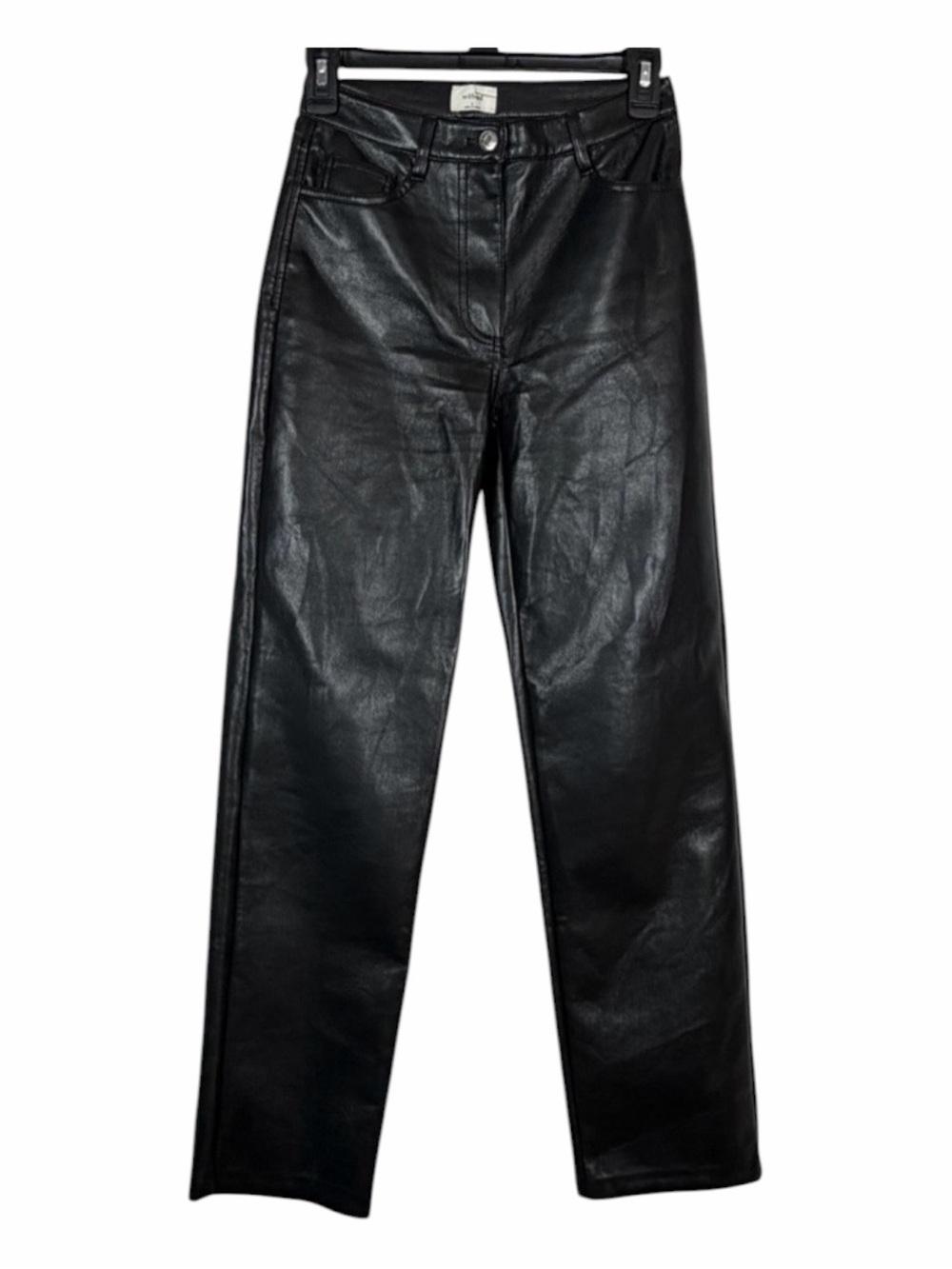 Wilfred Aritzia NWOT The Melina” Black Vegan Faux Leather Women’s Pants, Size 0